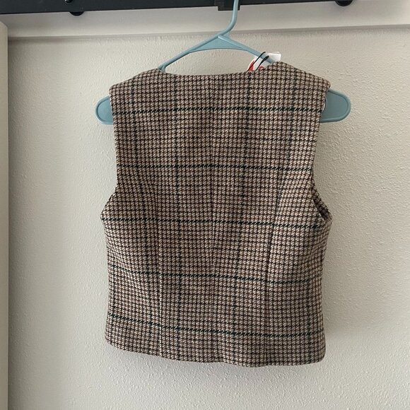 Cider Brown Plaid Vest - Picture 2 of 7